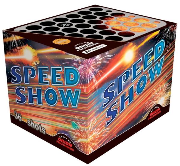 Speed Show, 36 Schuss, NEM: 412g, Kaliber: 26mm, Brenndauer ca. 40 Sekunden